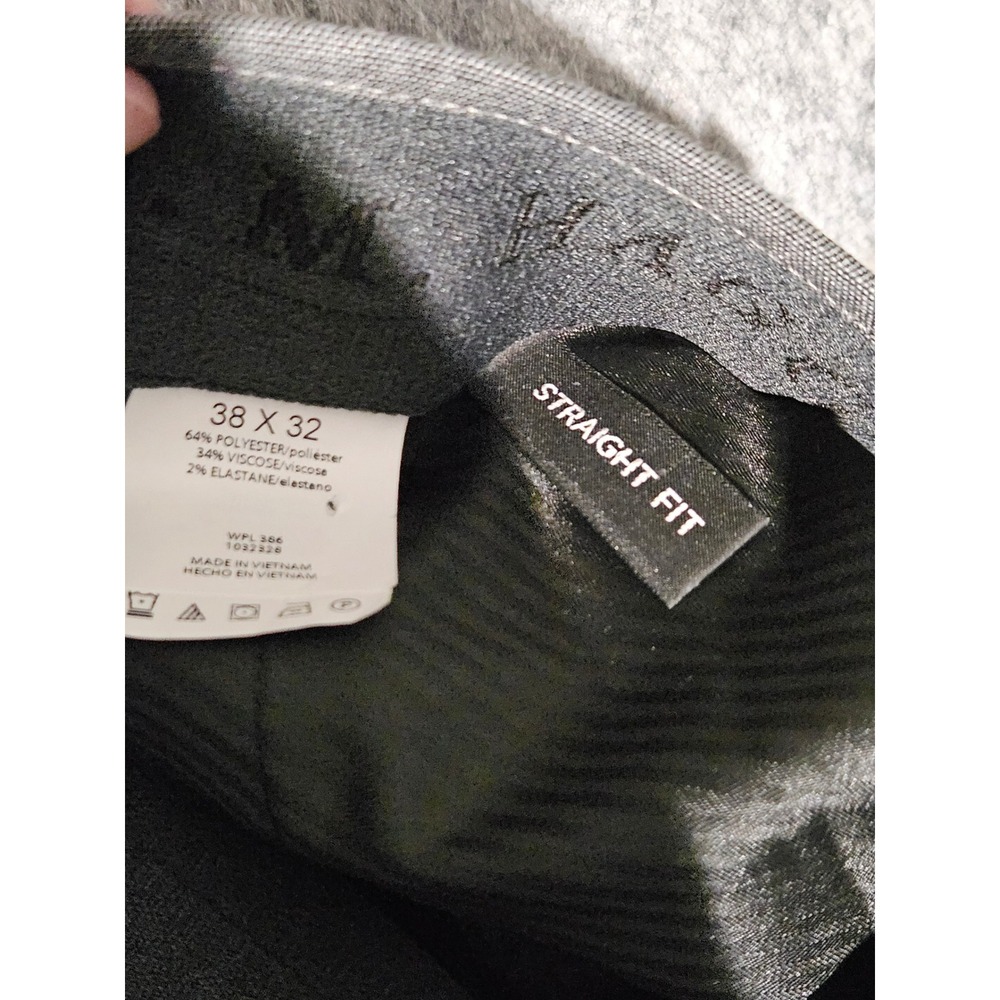 Haggar Premium Dress Pants Mens 38x32 Gray Straight Fit Lot Of 2 - Picture 7 of 10